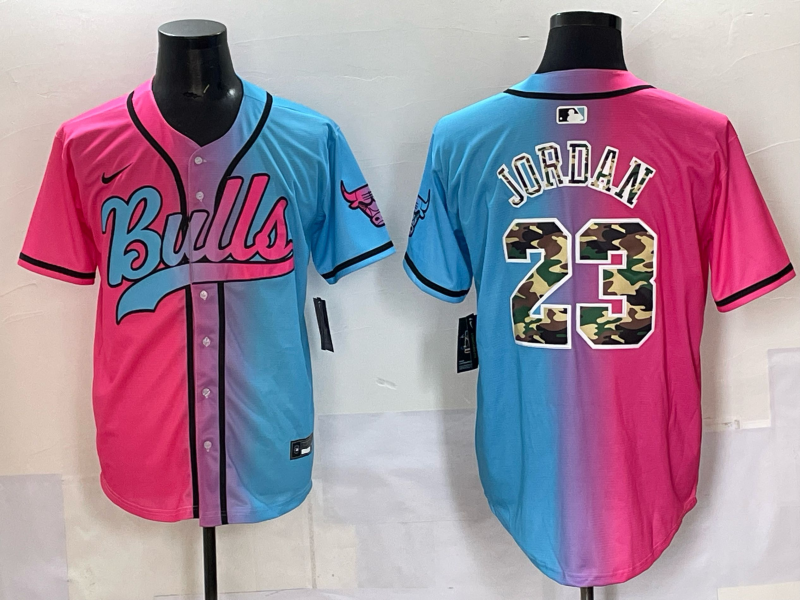 Men Chicago Bulls Nike #23 Jordan Blue pink NBA 2025 Jersey style 010->chicago bulls->NBA Jersey